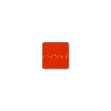 Stain - Resistant Red 100% Acrylic Solid Surface Sheets Slab 2440 * 760mm for Wall Cladding