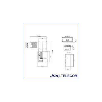 RF SMA Male Right Angle Crimp For RG223 Coaxial Cable