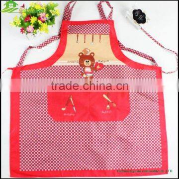 wholesale printed PVC kitchen apron New design plastic kitchen disposable apron