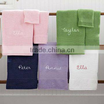 100% cotton embroidery terry bath towel