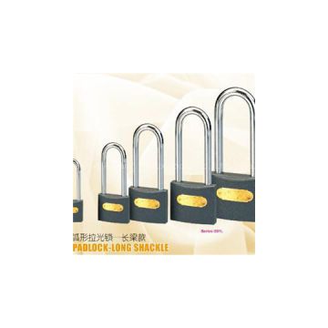 Grey Iron Padlock--Long Shackle