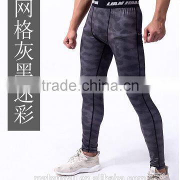 gray men 220g milk silk camo yoga jogging legging /jqi plus size camoflage athletic yoga pants capris trousers