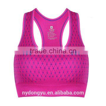 pink intensified jogging training workout yoga bra/shegz show breathable fitness athletic workout sports yoga bra top