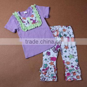 baby clothes 2017 short sleeve t-shirts match mermaid pants outfits toddler girl clothing wholesale children clothing usa