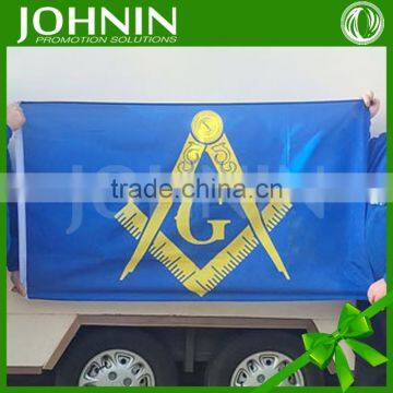 custom polyester no moq 90*150cm excellent quality masonic flag with gromment