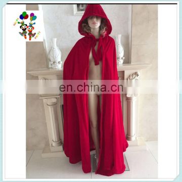 Red Velvet Womens Hooded Halloween Party Cosplay Cape Cloak HPC-0547