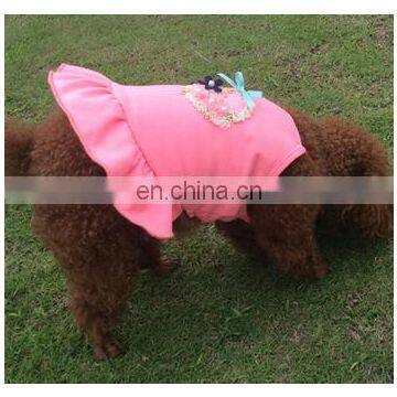 Cotton Dog Dress Strawberry Print Teddy Costume Summer Adorable Pet Clothes Cat Lady Skirt With Shoulder-straps photo-4