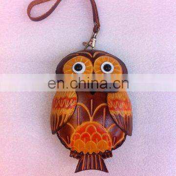 2015 Owl Genuine leather leather coin purse