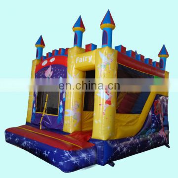 2017 Cheer Amusement children indoor inflatable combo house,castle / slide combo,Popular Fairy Inflatable Combo