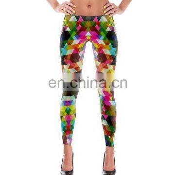 sportswear geometric printed digital fitness leggings women yoga suit