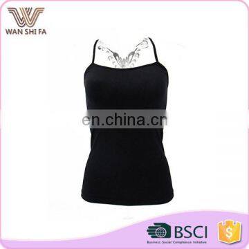 Newest design black badybuilding breathable wholesale women singlet top