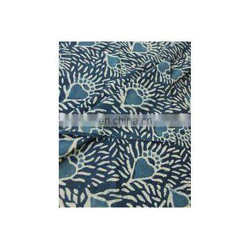 (Pre-Cut 1.5 Mtr) Indigo Handblock Printed Fabric