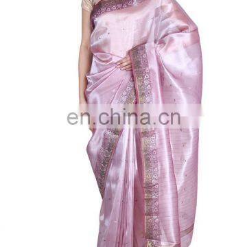 Designer Fancy Zari Work Tissue silk Saree Sari