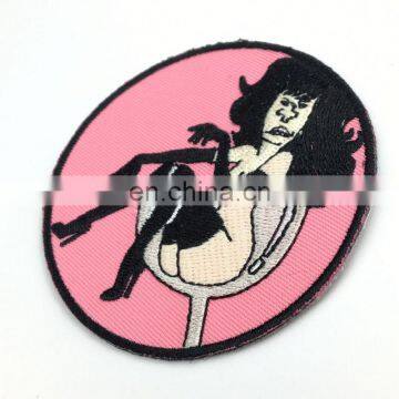 Professional Custom Badge Embroidery Badge/Polyester Fabric Iron Embroidery Patch for Clothing