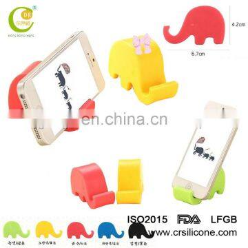 Convenient Silicone Cell Phone Holder/stander Portable Tablet PC Fixed Cartoon Colorful Elephant Fashion Novel