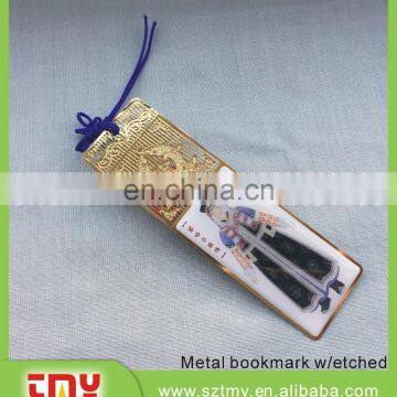 Customized metal bookmark etched bookmark