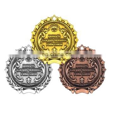 High quality custom design russian design souvenir metal medals