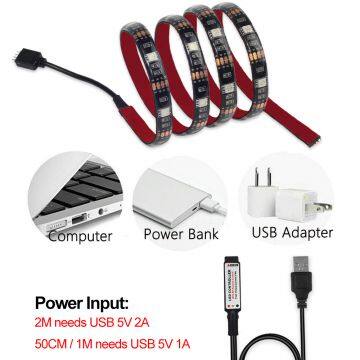 USB LED Strip 5050 RGB 24Key IR Remote / Mini 3Key Controller TV Background Lighting RGB LED Strip IP20 / IP65 photo-2