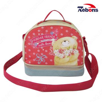 Customized Wholesale Printed Lunch Bags with Adjustable Shoulder Strap