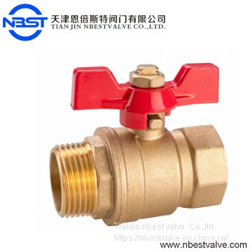 3/4''Gas Brass  Ball Valve with female thread and male thread