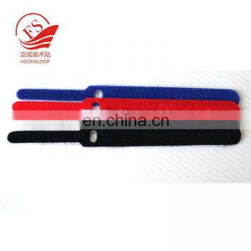 Reusable fastening tape  cable ties double side adjustable hook and loop strap