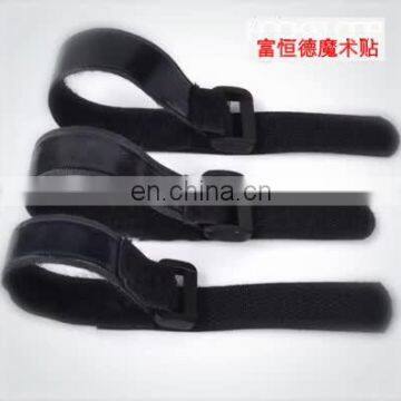 High elastic anti-slip glue hook loop strap 16*190mm with silicone backing