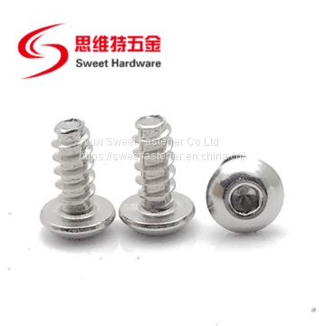 304 stainless steel button head socket tapping screw with blunt tip