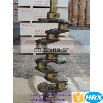 heavy machine for Komatsu S4D95 engine crankshaft forged steel 6204-33-1100 6204331100