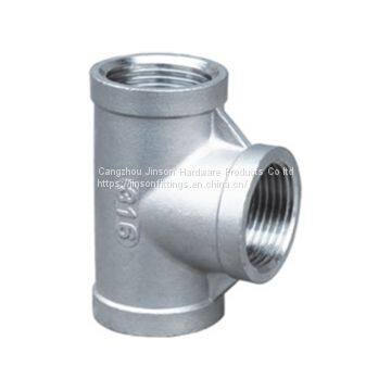 TEE   Stainless Steel Thread Tee  Stainless Steel Tee factory  Stainless Steel Pipe Fittings China