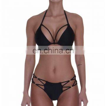 New Bandage Swimsuit Women Black Bikini Set Push Up Bathers Sexy Bandeau Bathing Suit Halter Swimwear Swim Suit Tankini Monokini