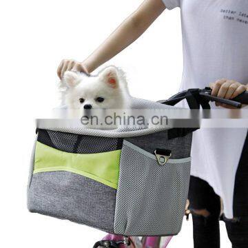 Hot Sell Pet Carrier Pet Bike Basket Organizer Dog Bicycle Bag