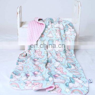 Premium Soft Plush Lightweight Unicorn Pink Minky Dot Toddler Baby Newborn Blanket 30"x40" for Girls photo-3