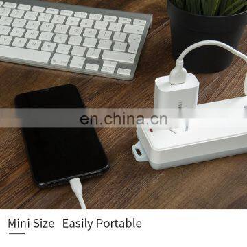 3C Certified Quick Charging Power Mini Style USB Port US Plug Charger With Data Cable USB-Lightning / Micro / Type C photo-6