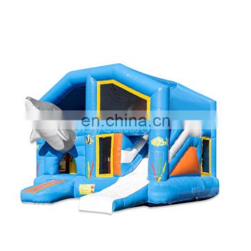 Dolphin Jumping Castle Commercial Inflatable Bounce House With Slide