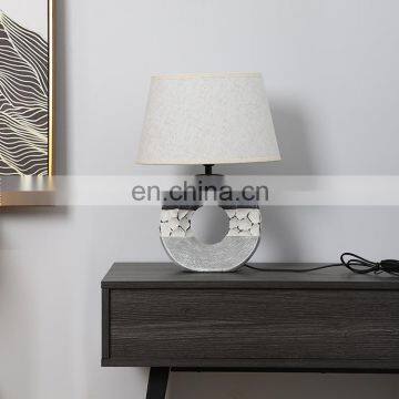 Nordic modern custom villa decoration indoor lamp custom cheap white retro table lamp porcelain with custom logo