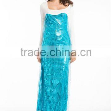 Adult Womens Princess Elsa Costume Cosplay Party Gown Fancy Dress Outfit