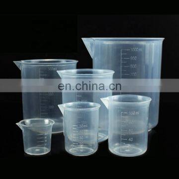 Lab Use Graduated Measuring Cups Plastic Beakers With Spout