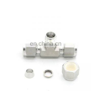 Leak-Free Compression Tee Compression Elbow Double Ferrule Compression Tube Fitting Reducing Union Tee photo-2