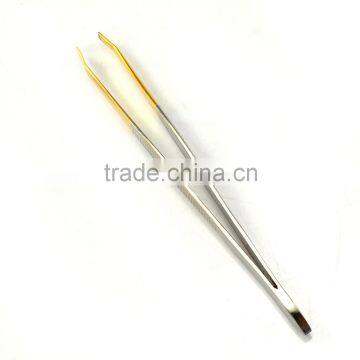 Gold colour plating eyebrow tweezers with cheap wholesale price