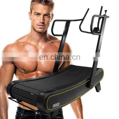 multi gym machine self-generating woodway Commercial manual curved treadmill gym running machine