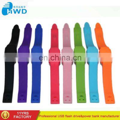 Wholesale Factory Good Quality Silicon Usb Flash Drives High Speed Usb Flash Disk With Led Watch for Bracelet photo-3