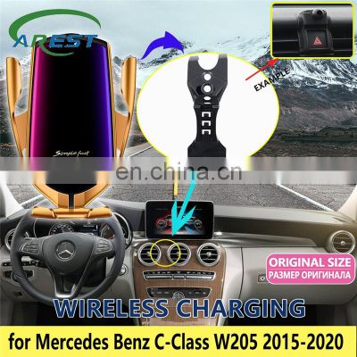 Car Mobile Phone Holder for Mercedes Benz C-Class W205 GPS Stand Bracket Rotatable Support C-Klasse C180 C200 C220 C250 C300 AMG