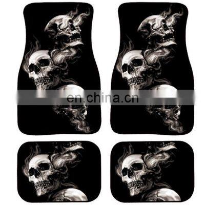 Big Skull Car Pads Carpet Universal Car Floor Foot Mats Sublimation Anti-Slip Neoprene Interior Protect Carpet Rug Accessories photo-2