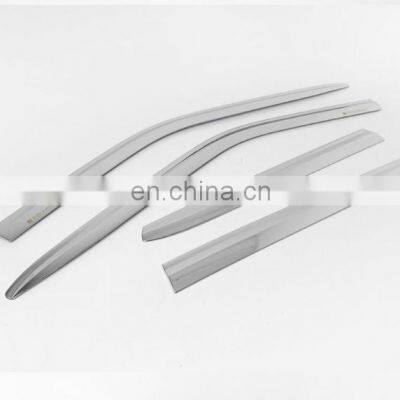 Chrome Door Visor Side Window Deflector Shade Sun Rain Shield Silver Strips Guard for Land Rover Discovery Freelander 2 photo-5