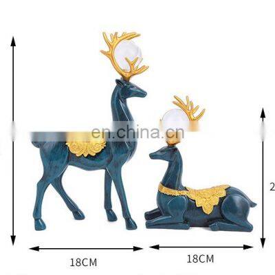 European Creativity in the New Year the New Year Fortune Deer Household Living Room Modern Study Resin Ornaments Art Crafts photo-5