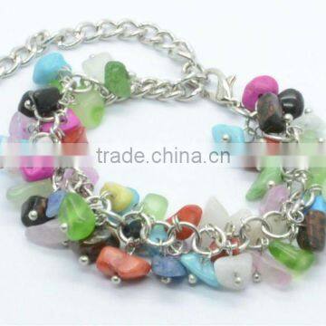 Fashion Multi Chip Stone beaded bracelet