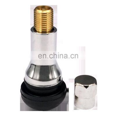 TR414C Tyre Valve Stem Chrome Sleeve Snap In Tubeless Tire Valve photo-4