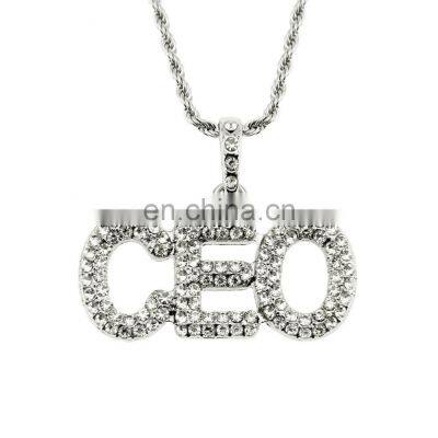 HipHop Zircon  Letters Charm Personalised Custom Name Necklace