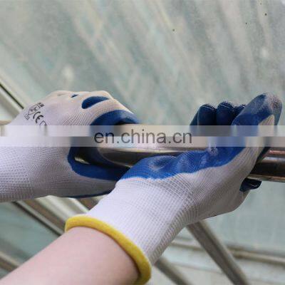 New Design Industrial 15G Nylon Spandex Safety Nitrile Foam Coating Working Gloves