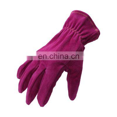 HANDLANDY Premium Cow Split Leather Working Gloves Women Driving Gloves Ladies Leather Gloves